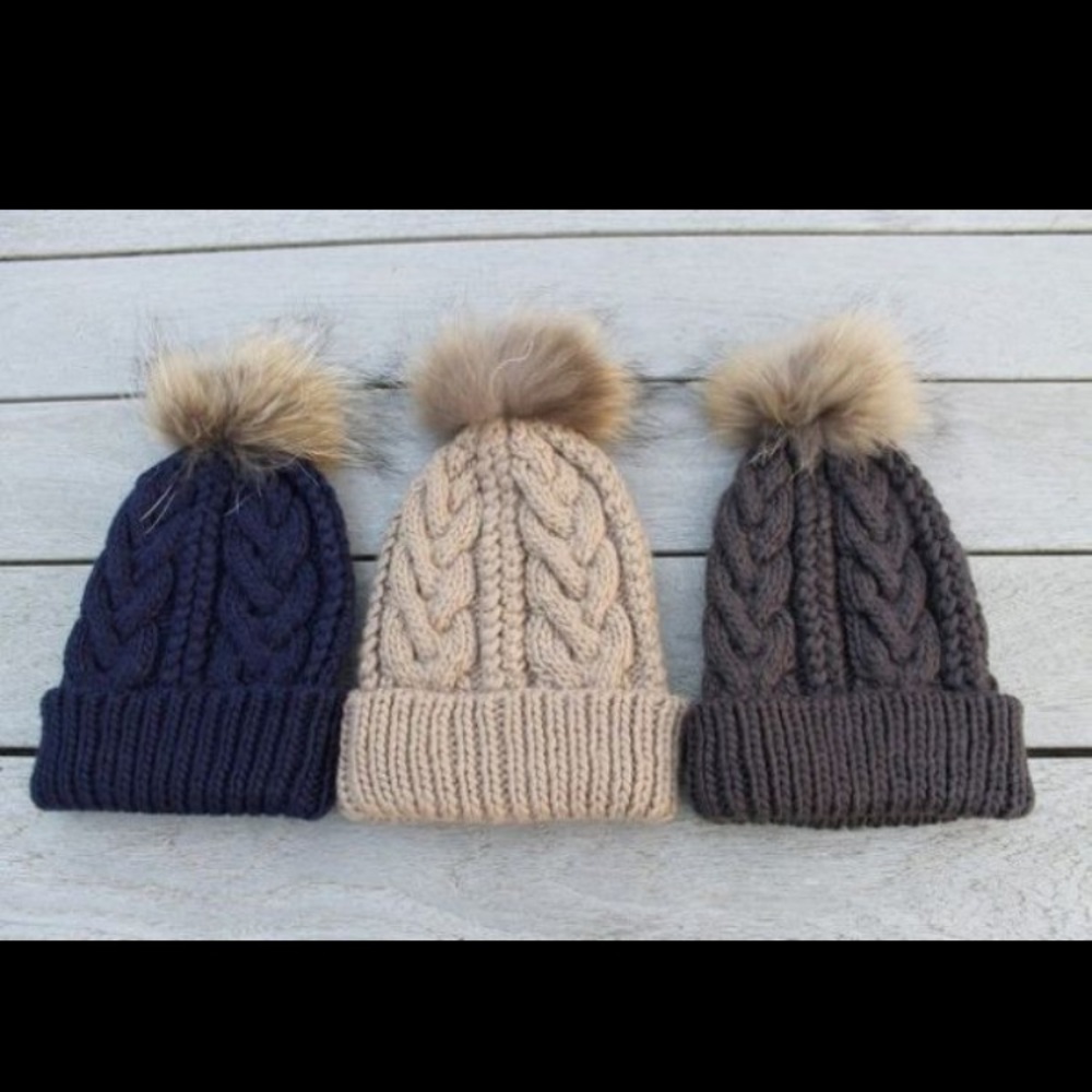 Warm fleece lined winter hat